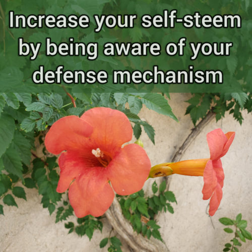 Increase your self-esteem by being aware of your defense mechanisms