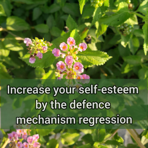 Increase your self-esteem by identifying the defense mechanism regression