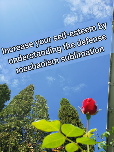 Increase your self-esteem by understanding the defense mechanism sublimation