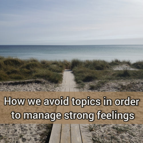 How we avoid topics in order to manage strong feelings