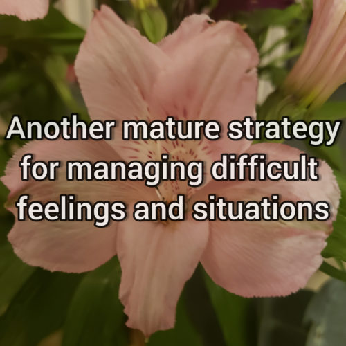 Another effective strategy for managing difficult fellings and situations