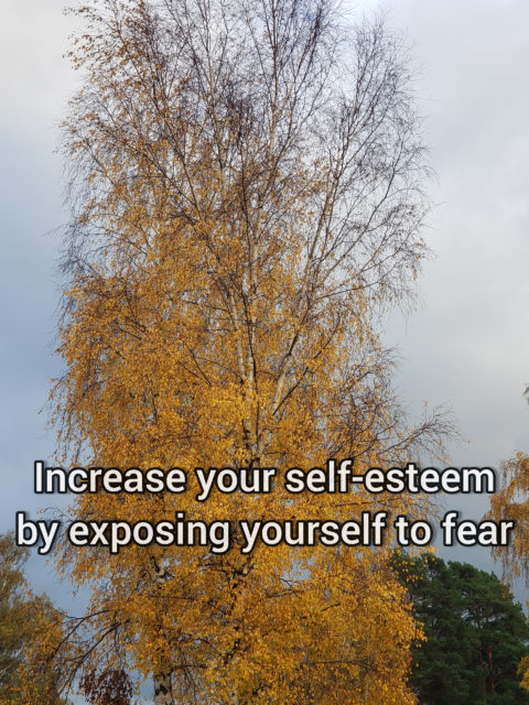 Increase your self-esteem by exposing yourself to fear