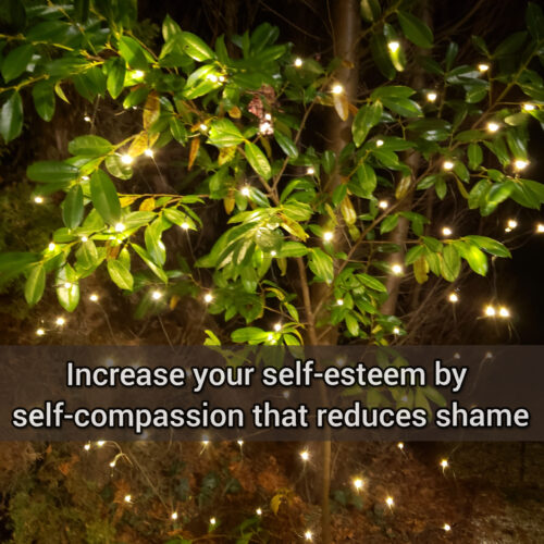 Increase your self-esteem by self-compassion that reduces shame