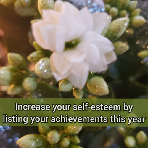 Increase your self-esteem by listing your achievements this year
