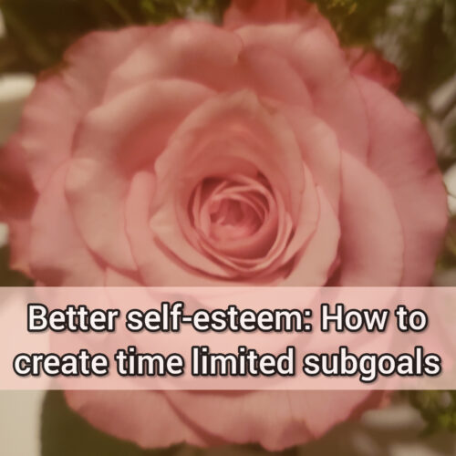 Better self-esteem: How to create time limited subgoals