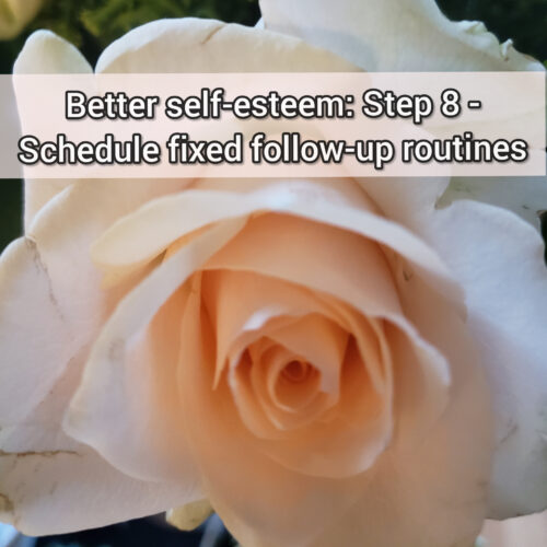 Better self-esteem: Step 8 - Schedule fixed follow-up routines